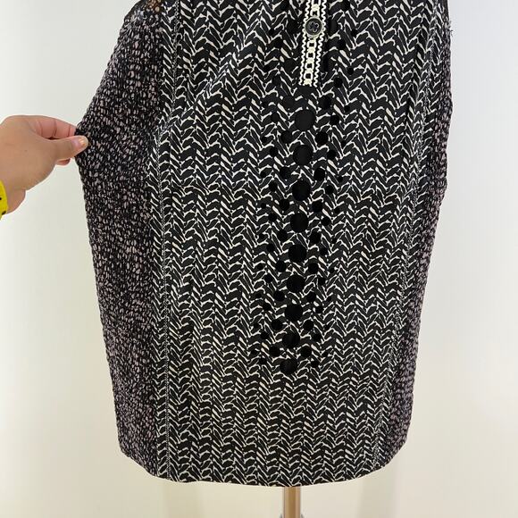 Anthropologie Beguile by Byron Lars Allusione Dress Black Lace Insert Sheath 6p - Picture 11 of 15